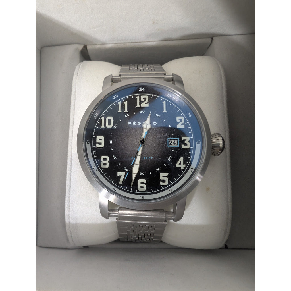 Pégoud PG-9000 Men's Pilot Watch Stainless Steel Boxed