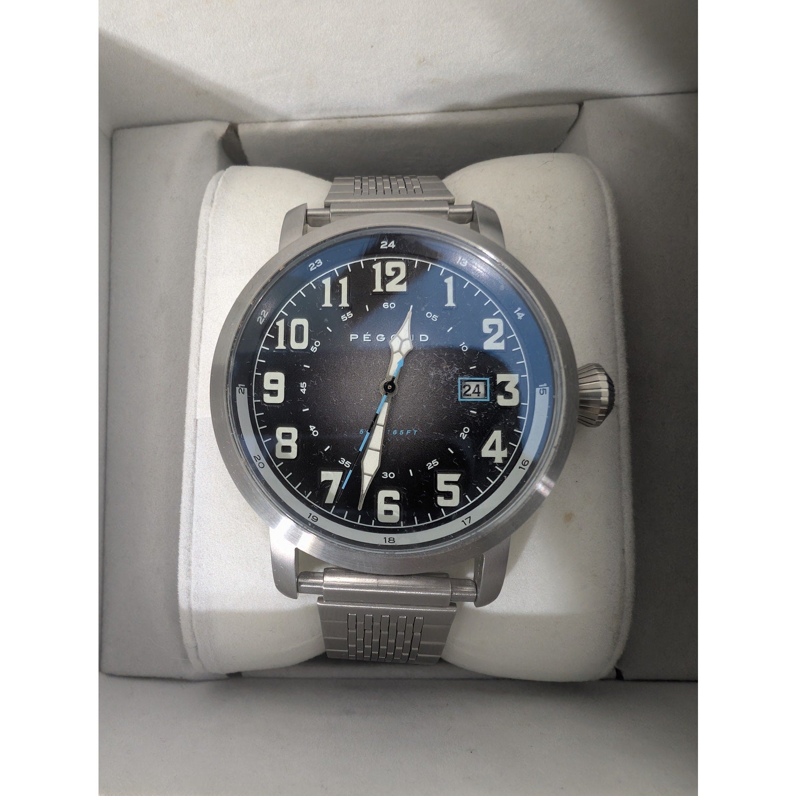 Pégoud PG-9000 Men's Pilot Watch Stainless Steel Boxed