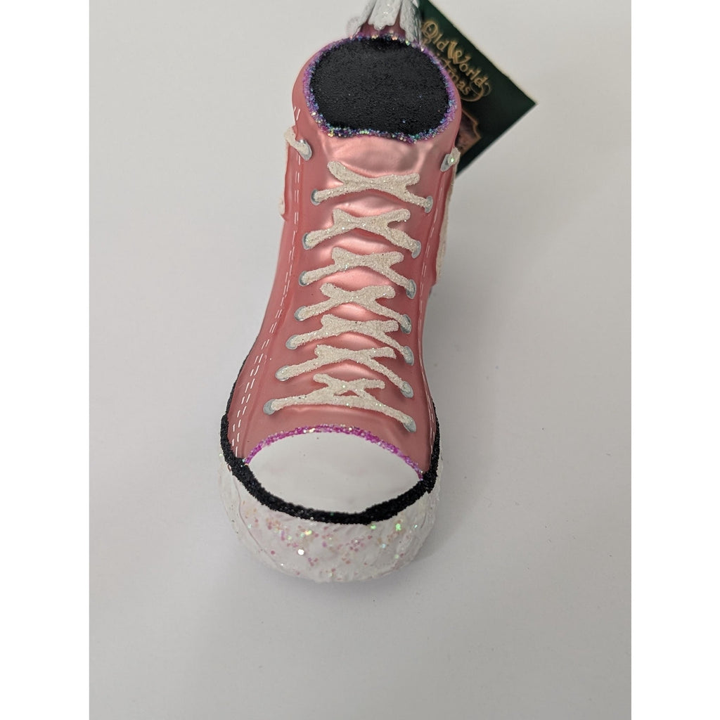 Old World Christmas Pink High-Top Sneaker Glass Ornament Retro 2019