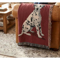 Vintage Linda Picken Dalmatian Tapestry Blanket Woven Cotton Dog Throw