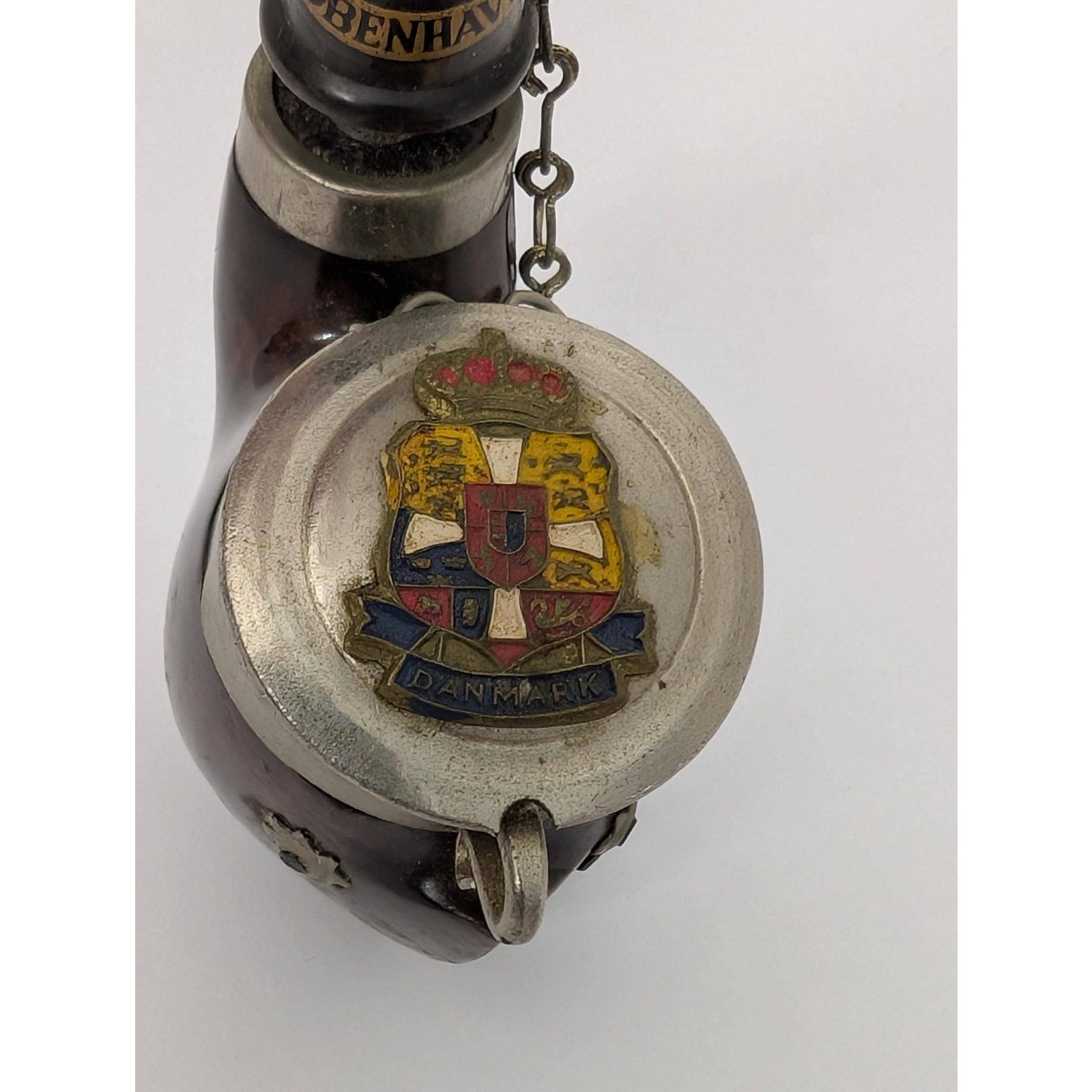 Vintage Bruyere Garantie Denmark Hunter Pipe København Royal Coat of Arms Wind Cap