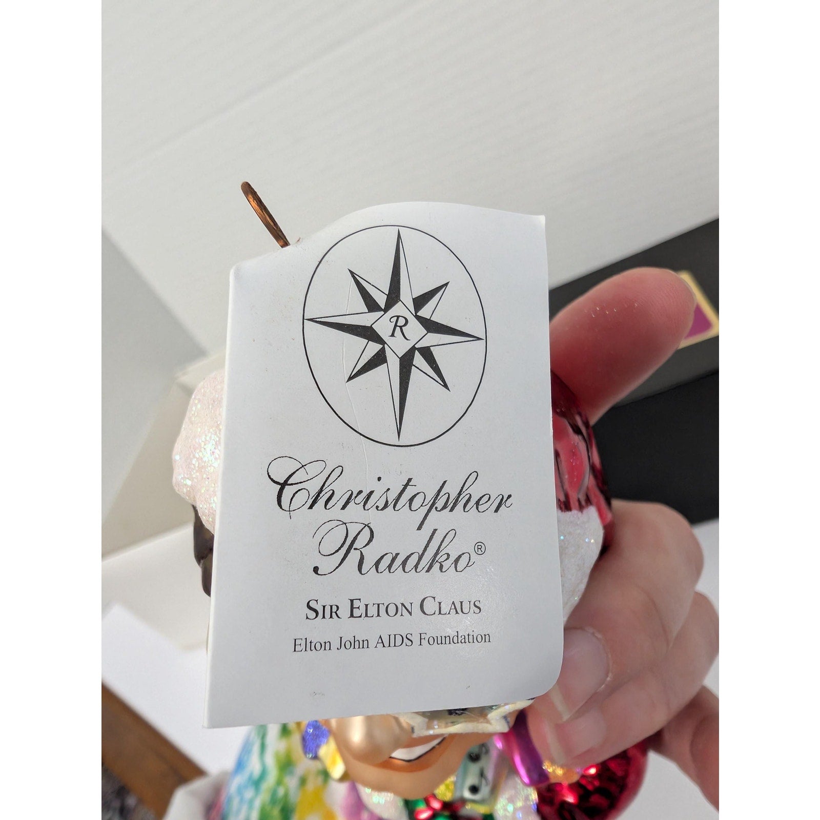 Christopher Radko Sir Elton Claus Glass Ornament Elton John AIDS Foundation