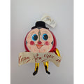 Christopher Radko "Happy New Year Clock" Italian Glass Ornament
