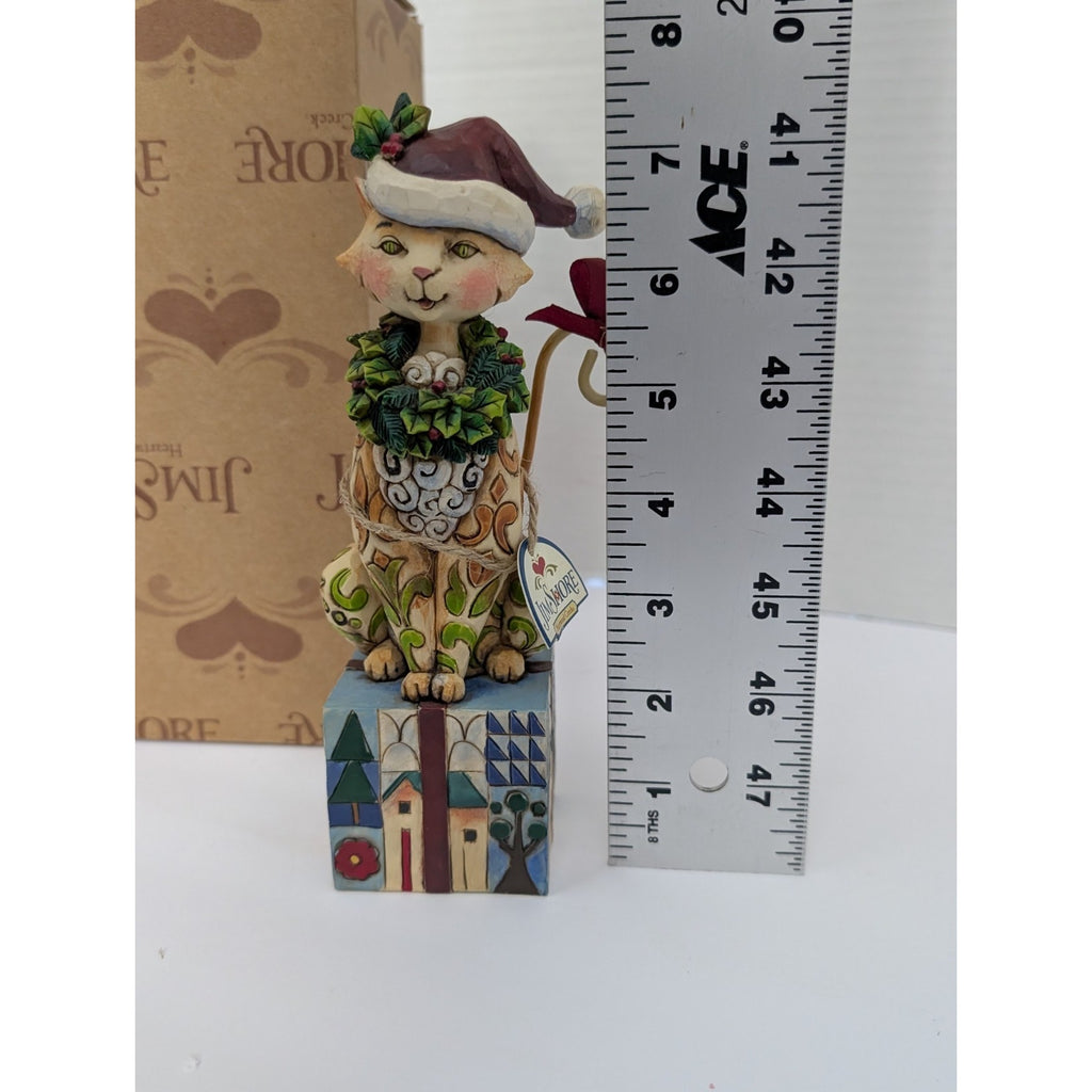 Jim Shore Heartwood Creek SANTA CLAWS Christmas Cat Figurine #4007977