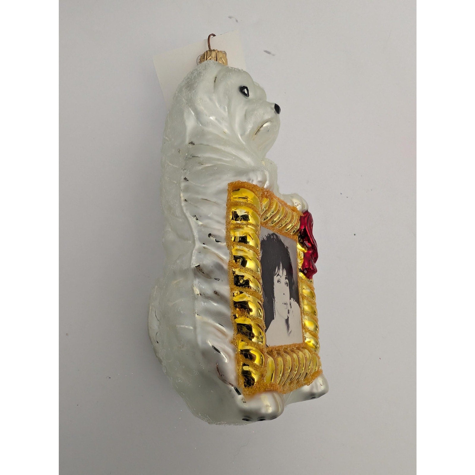 Christopher Radko Sugar Holiday 1998 Elizabeth Taylor AIDS Foundation Maltese Dog Ornament