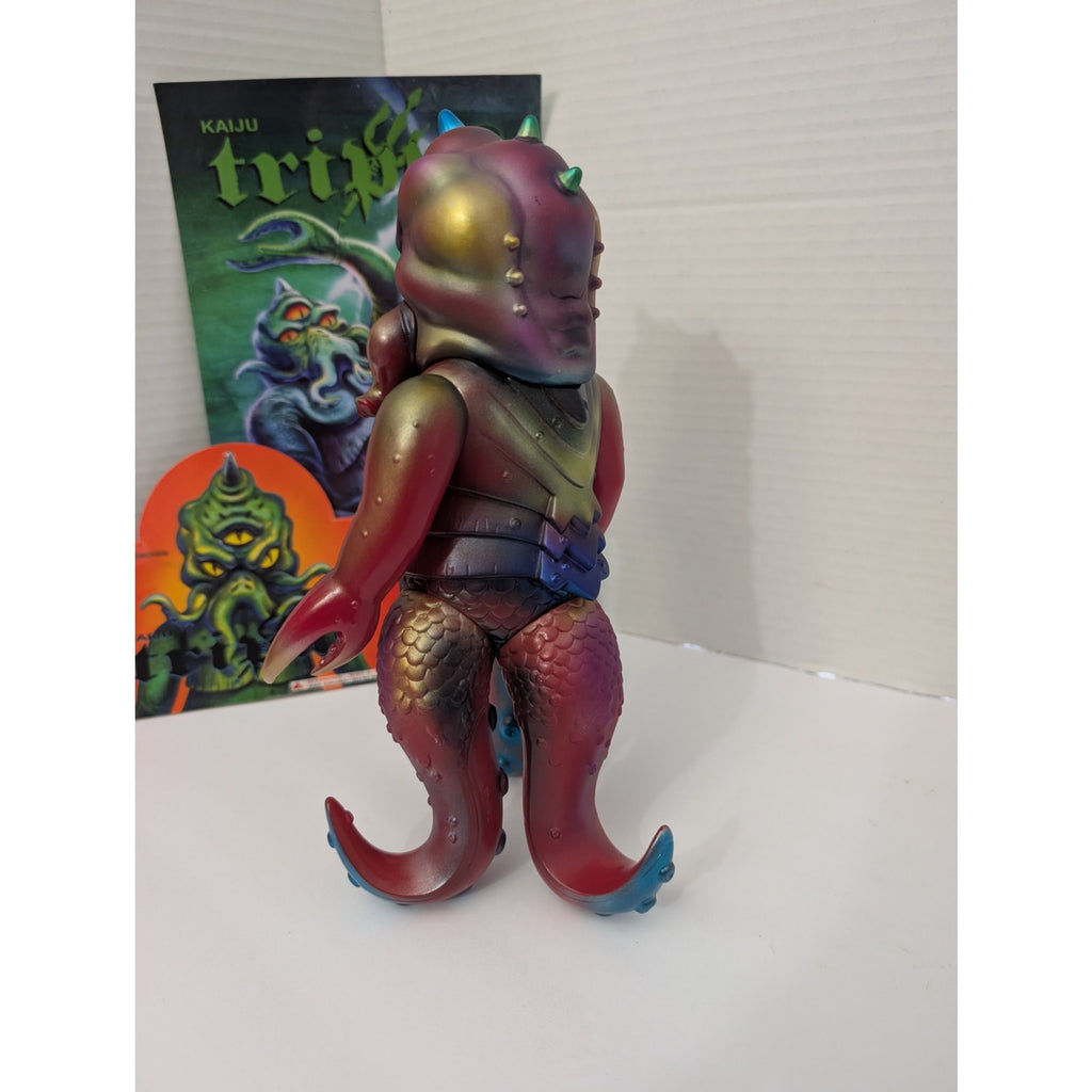 Max Toy Co. Kaiju Tripus 2.0 Metallic Red & Gold Sofubi Figure Mark Nagata Japan