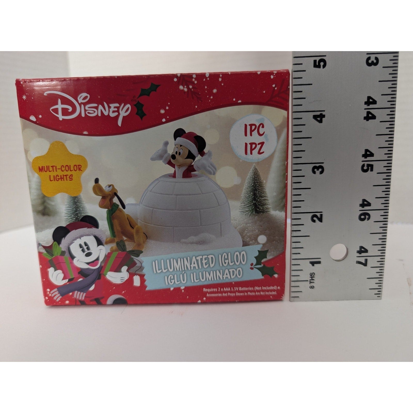Disney Mickey Mouse & Pluto Illuminated Christmas Igloo Multi-Color LED Decor