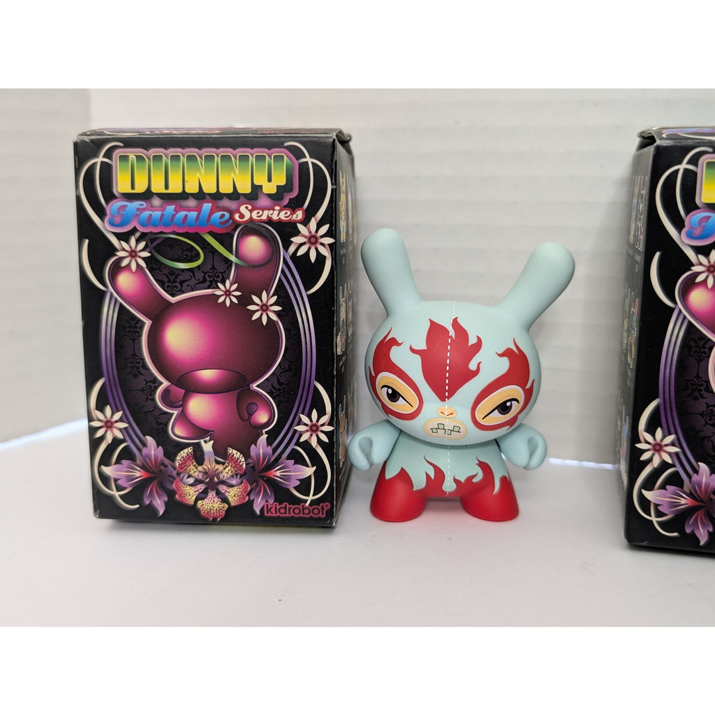 Kidrobot Dunny Fatale Series Vinyl Figure Lot Junko Mizuno Amanda Visell 2010