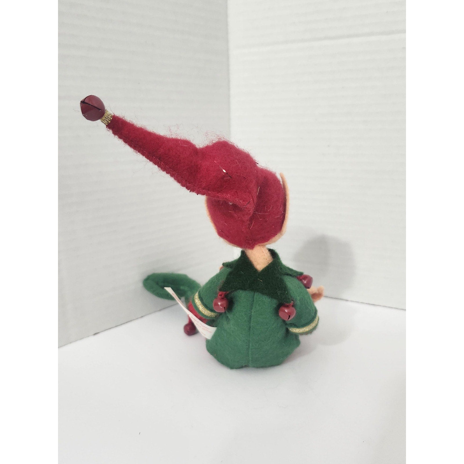 Vintage 2003 Annalee Mobilitee Christmas Elf Doll with Pencil Jingle Bells