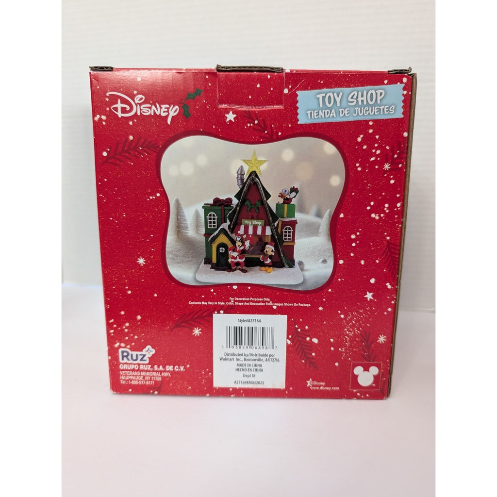 Disney Christmas Toy Shop Light Up House with Music & Sound Mickey Goofy Donald