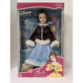 2002 Disney Princess Belle Porcelain Doll Brass Key Holiday Xmas Vintage New