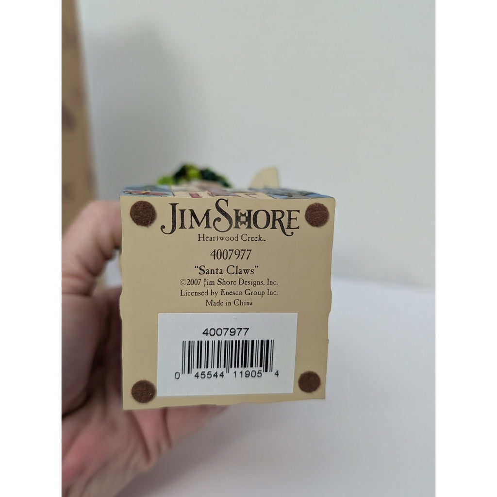 Jim Shore Heartwood Creek SANTA CLAWS Christmas Cat Figurine #4007977