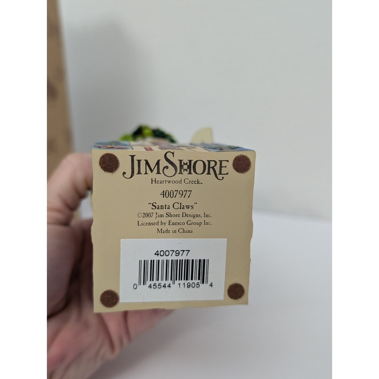 Jim Shore Heartwood Creek SANTA CLAWS Christmas Cat Figurine #4007977