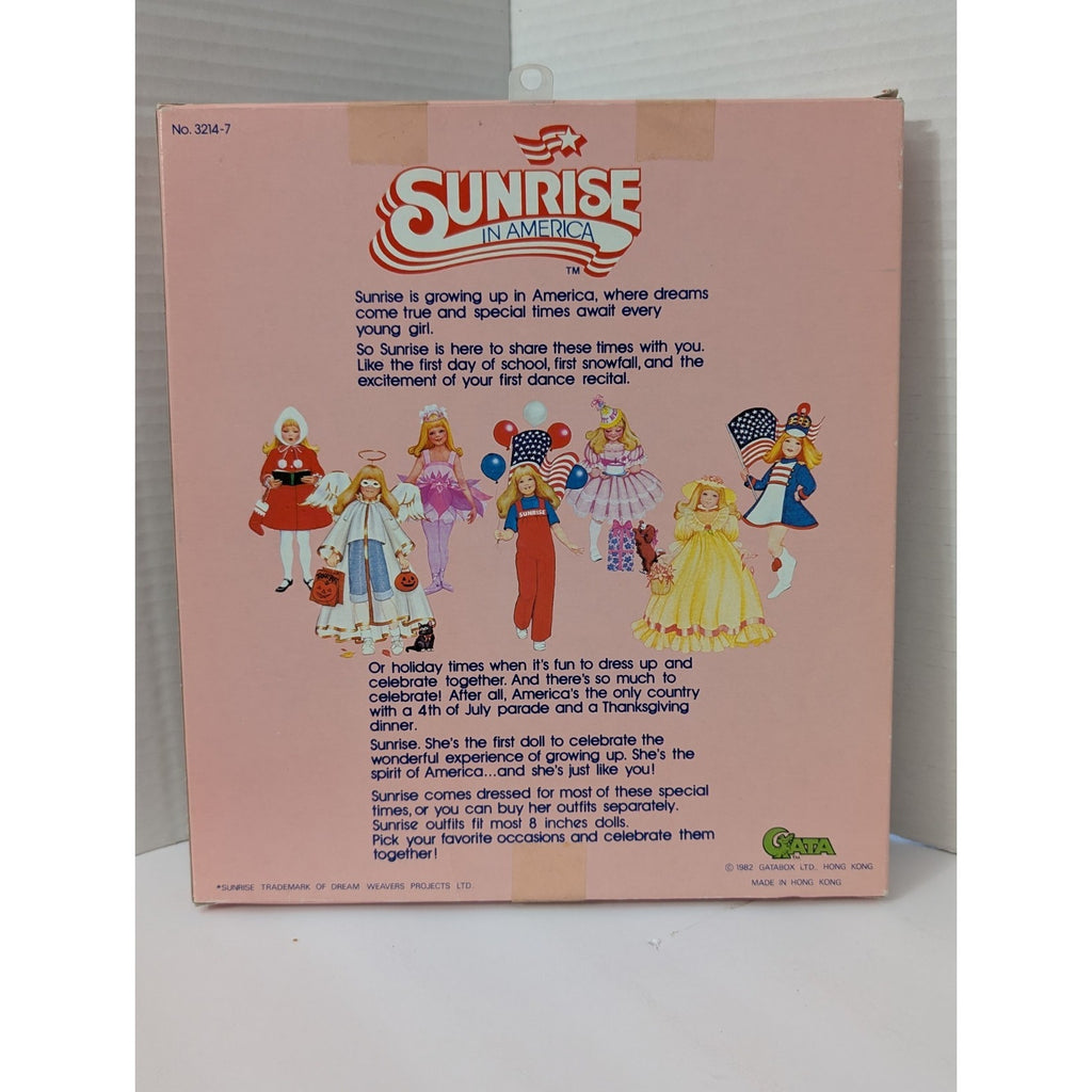 Vintage 1982 Sunrise in America Birthday Party Outfit Gatabox Ltd NIB Rare