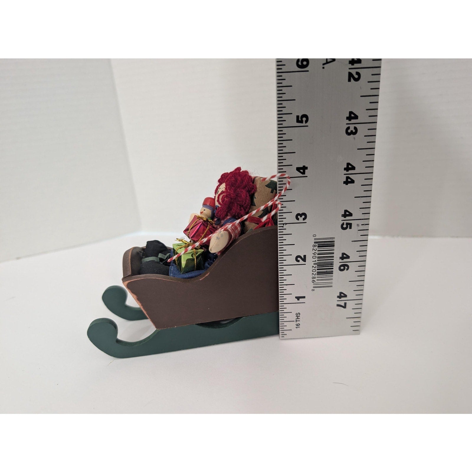 Byers Choice Ltd Wood Sleigh with Raggedy Ann Doll and Christmas Toys Decor