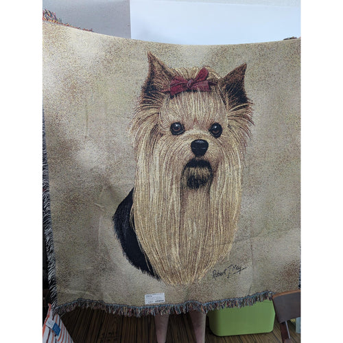 1936-LS Pure Country Weavers Yorkshire Terrier Tapestry Blanket Robert May Woven Cotton Throw