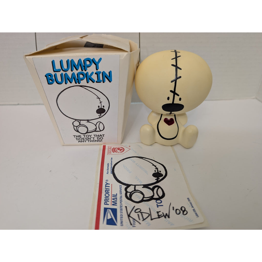 Lumpy Bumpkin Designer Vinyl Toy Kidlew 2008 Signed with Original Box and Sticker