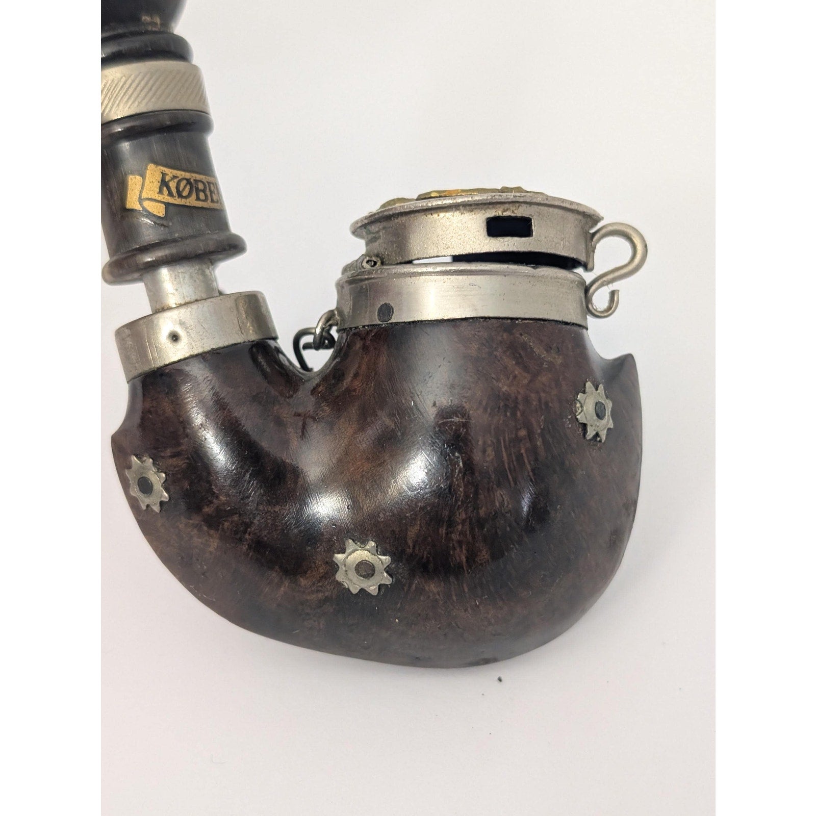 Vintage Bruyere Garantie Denmark Hunter Pipe København Royal Coat of Arms Wind Cap