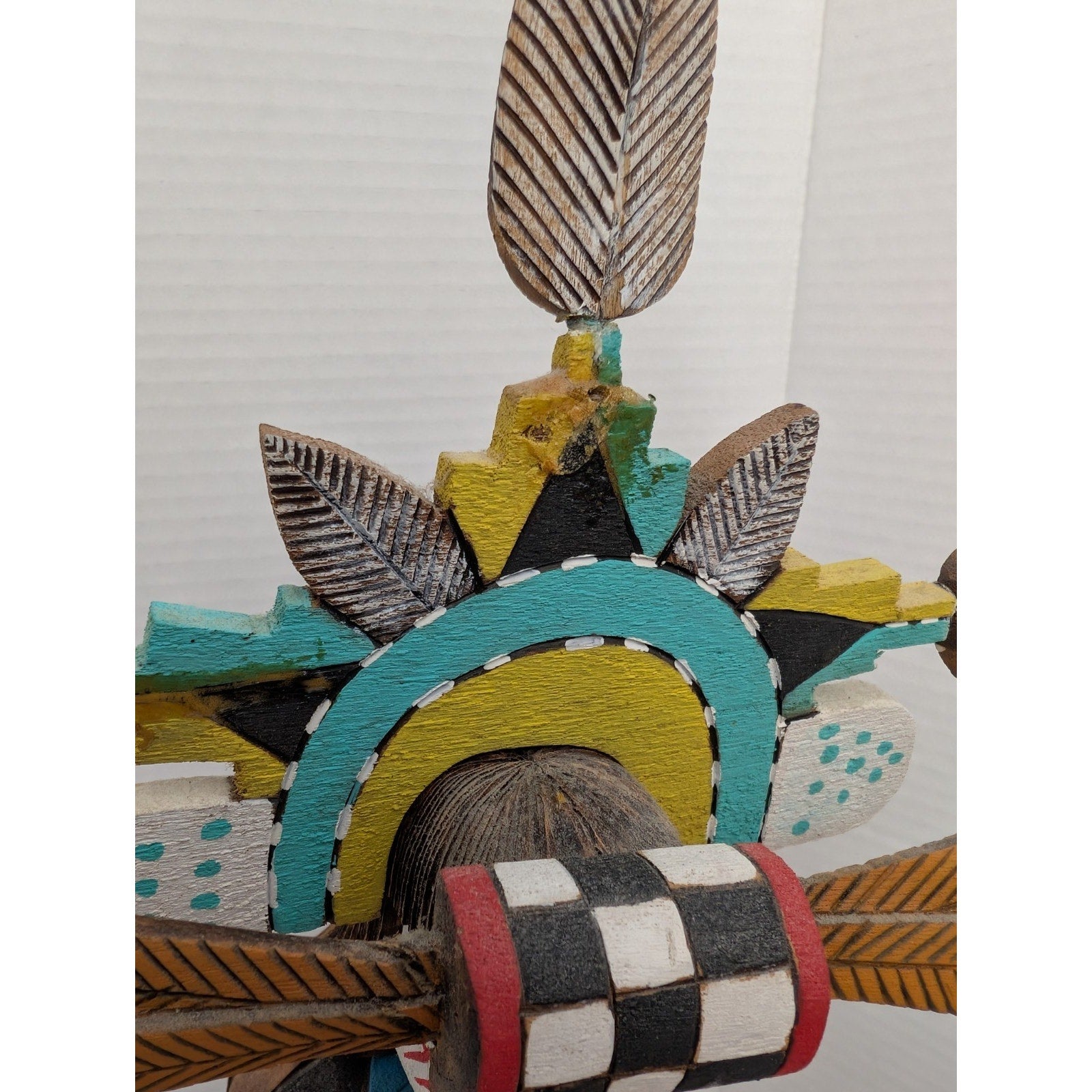 2003 Native American Handcrafted Zuni Water Maiden Kachina Doll Signed R. Pino