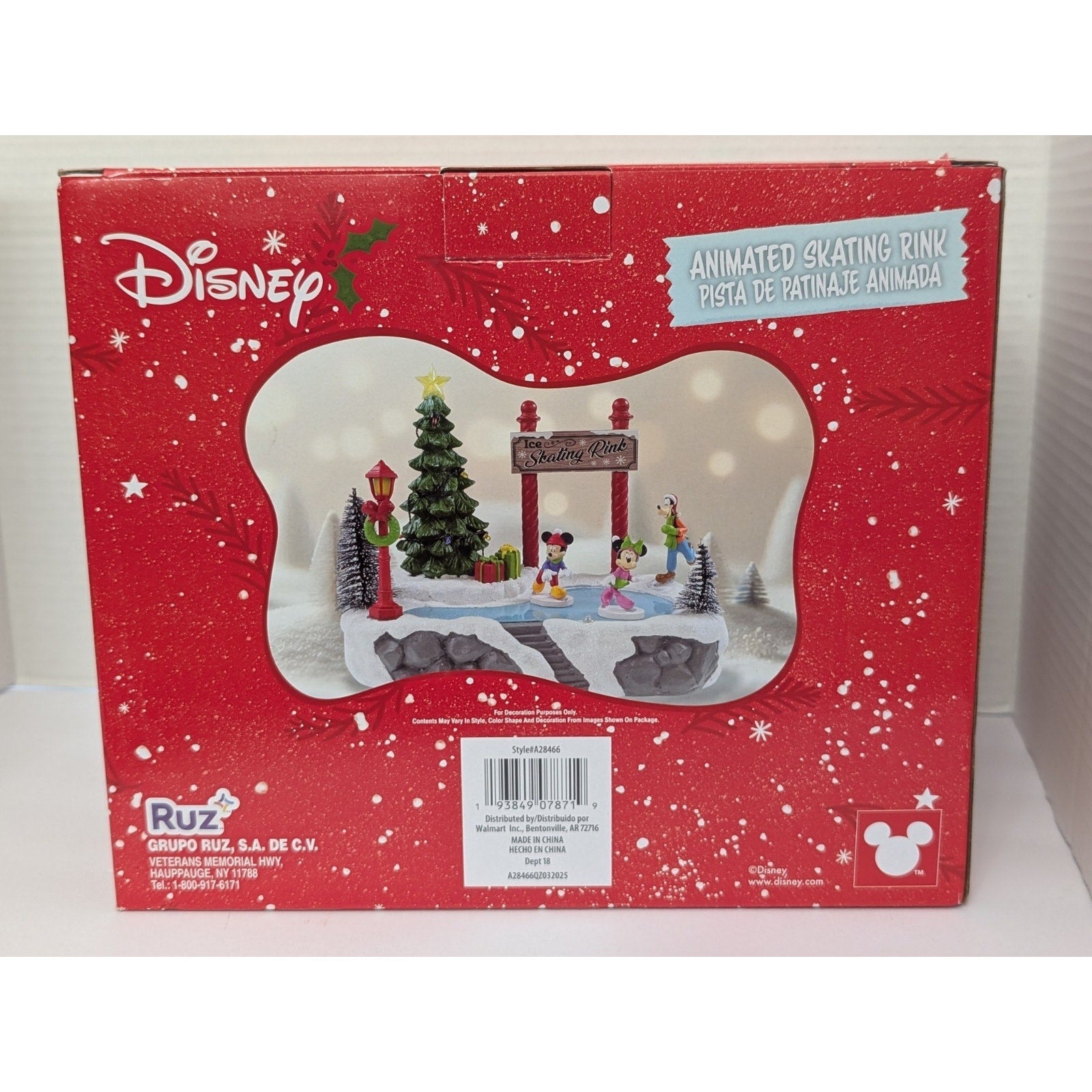 Disney Mickey & Minnie Animated Ice Skating Rink with Light & Holiday Sound