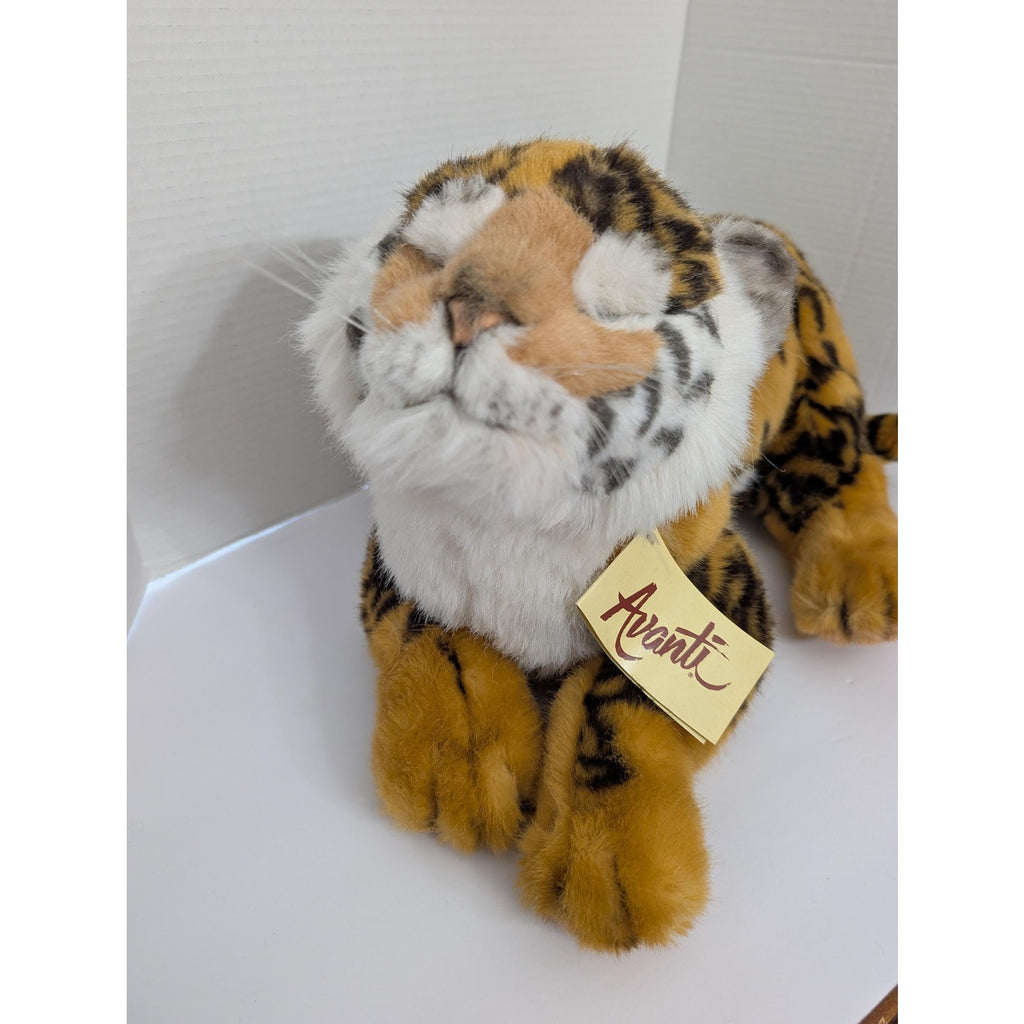 Vintage Applause Avanti Tiger Cub Plush 1988 Jockline Italy Realistic Stuffed Animal
