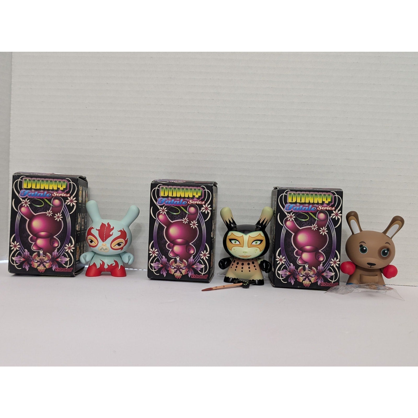 Kidrobot Dunny Fatale Series Vinyl Figure Lot Junko Mizuno Amanda Visell 2010