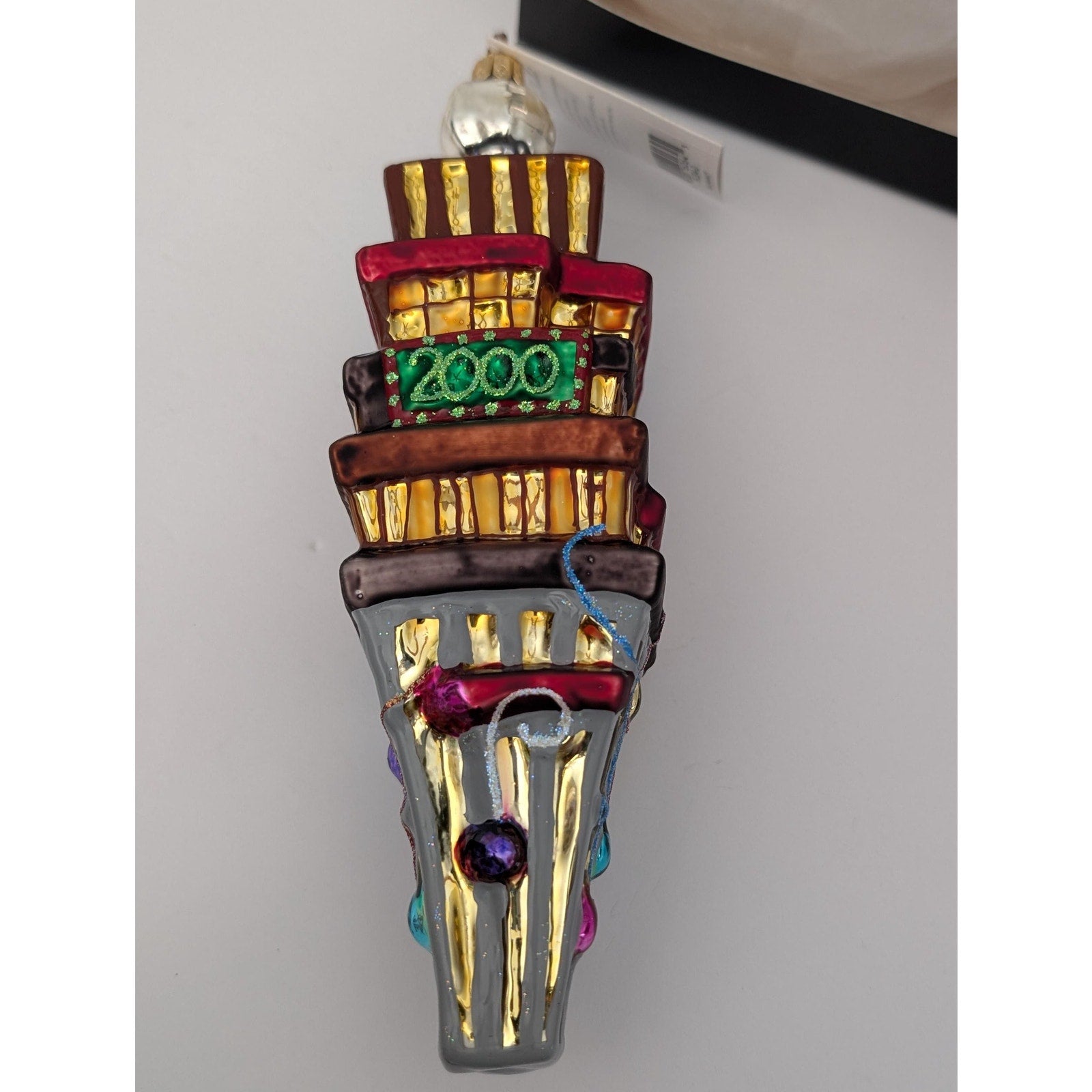 Christopher Radko 2000 Times Square New Year Glass Ornament Y2K Ball Drop Boxed