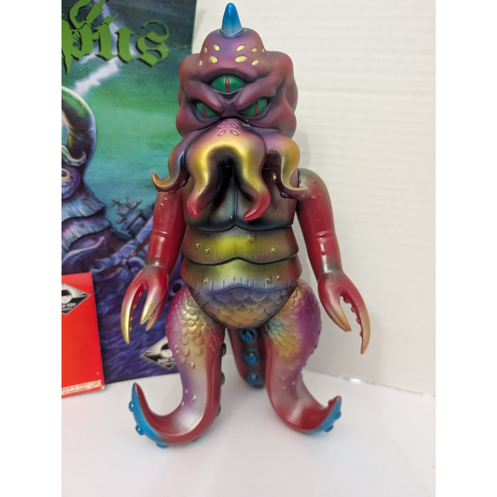 Max Toy Co. Kaiju Tripus 2.0 Metallic Red & Gold Sofubi Figure Mark Nagata Japan