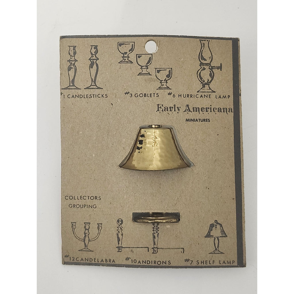Vintage Early Americana Miniatures Solid Brass Shelf Lamp Toy Alford Co New
