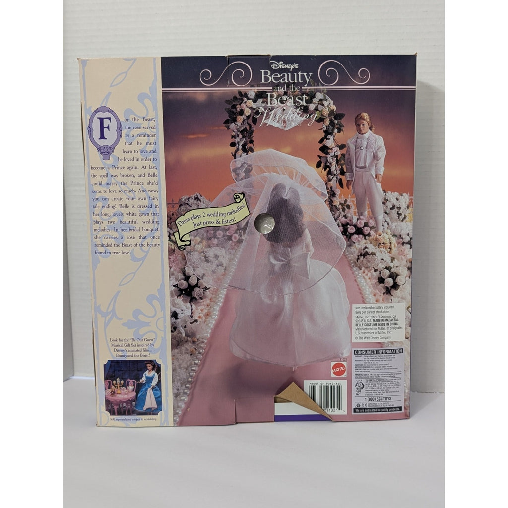 Vintage Disney Beauty & the Beast Musical Wedding Deluxe Gift Set 1993 Mattel