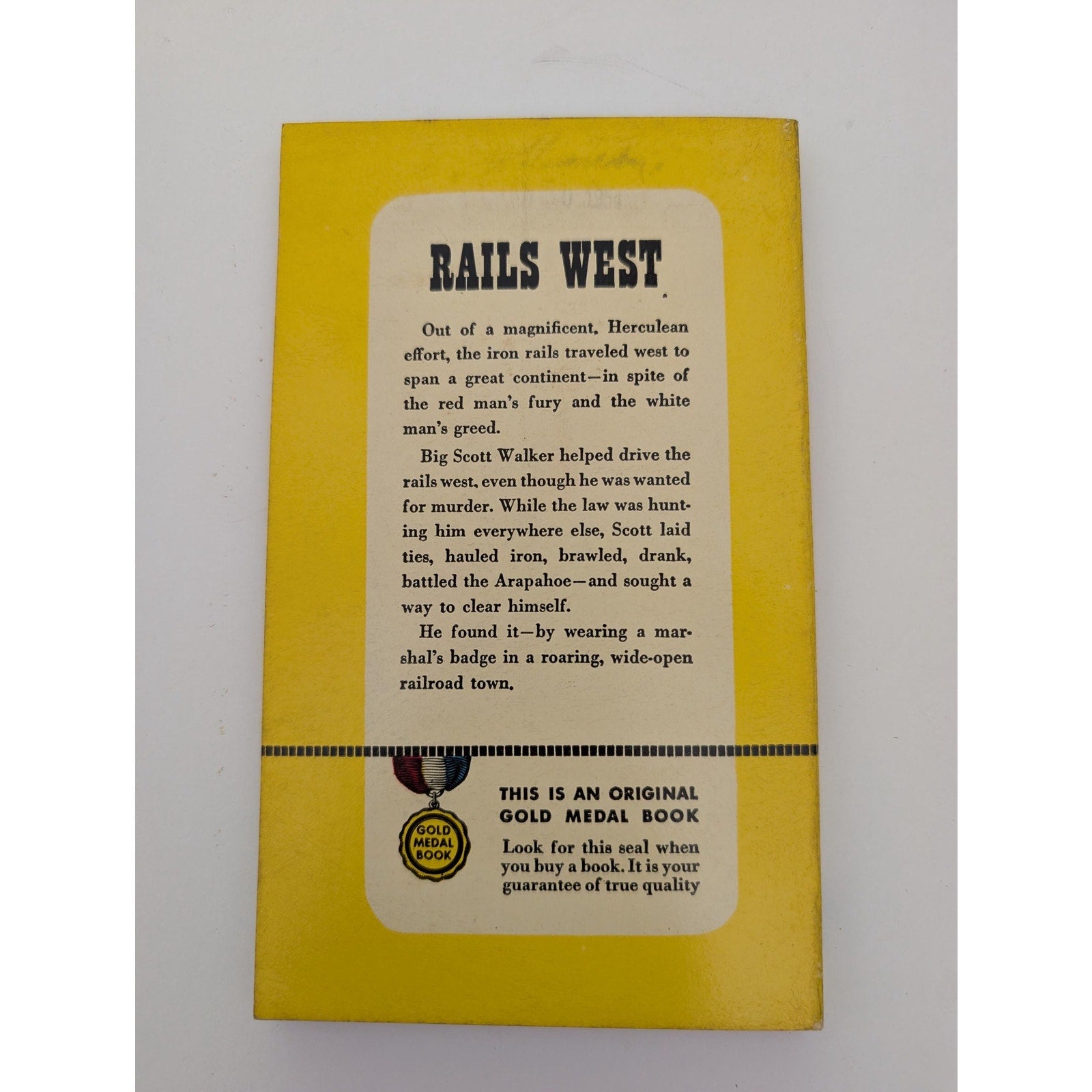 Rails West Logan Stewart Vintage 1954 Fawcett Gold Medal First Edition Paperback