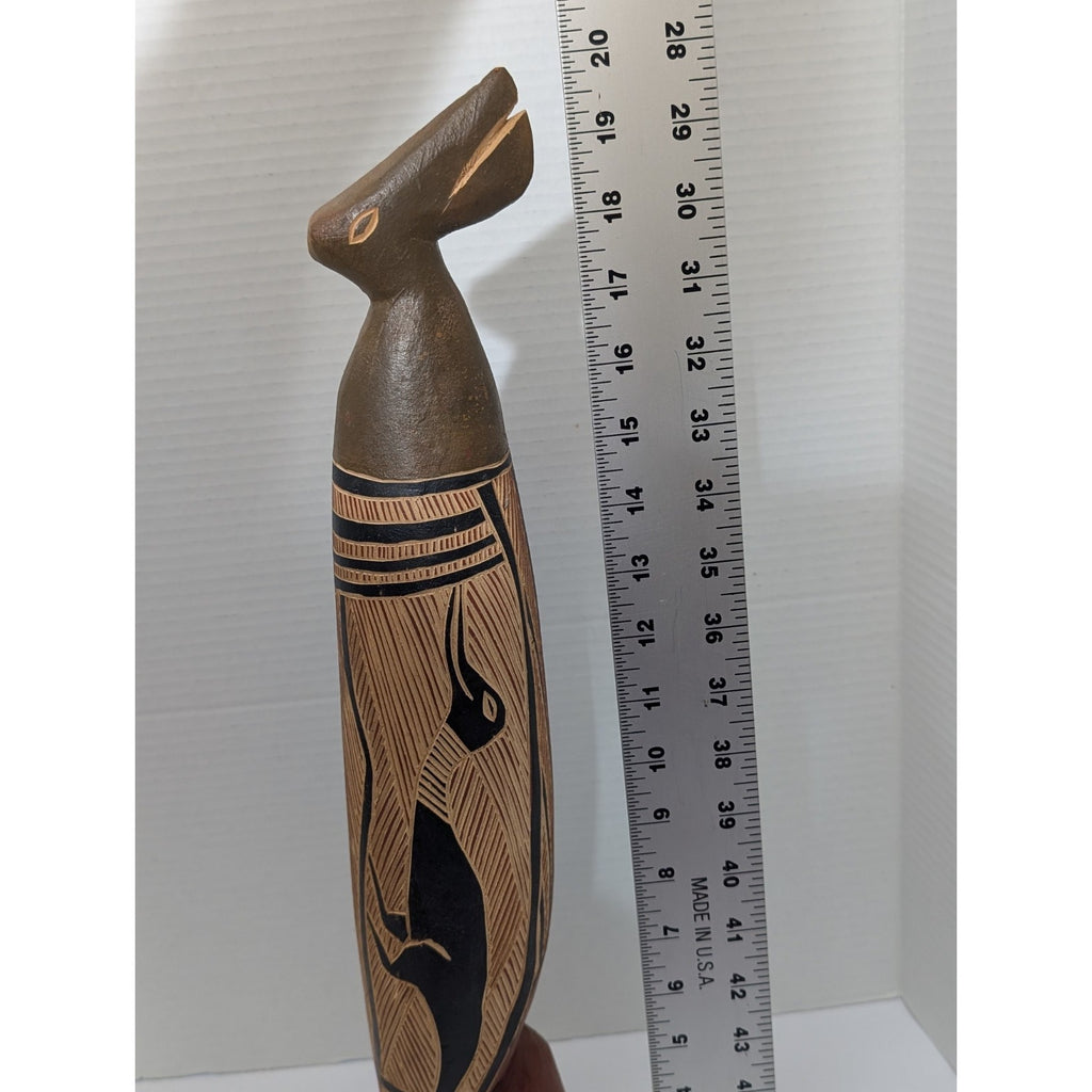 Australian Aboriginal Tiwi Bathurst Island Bird Sculpture Hand Carved and Dyed