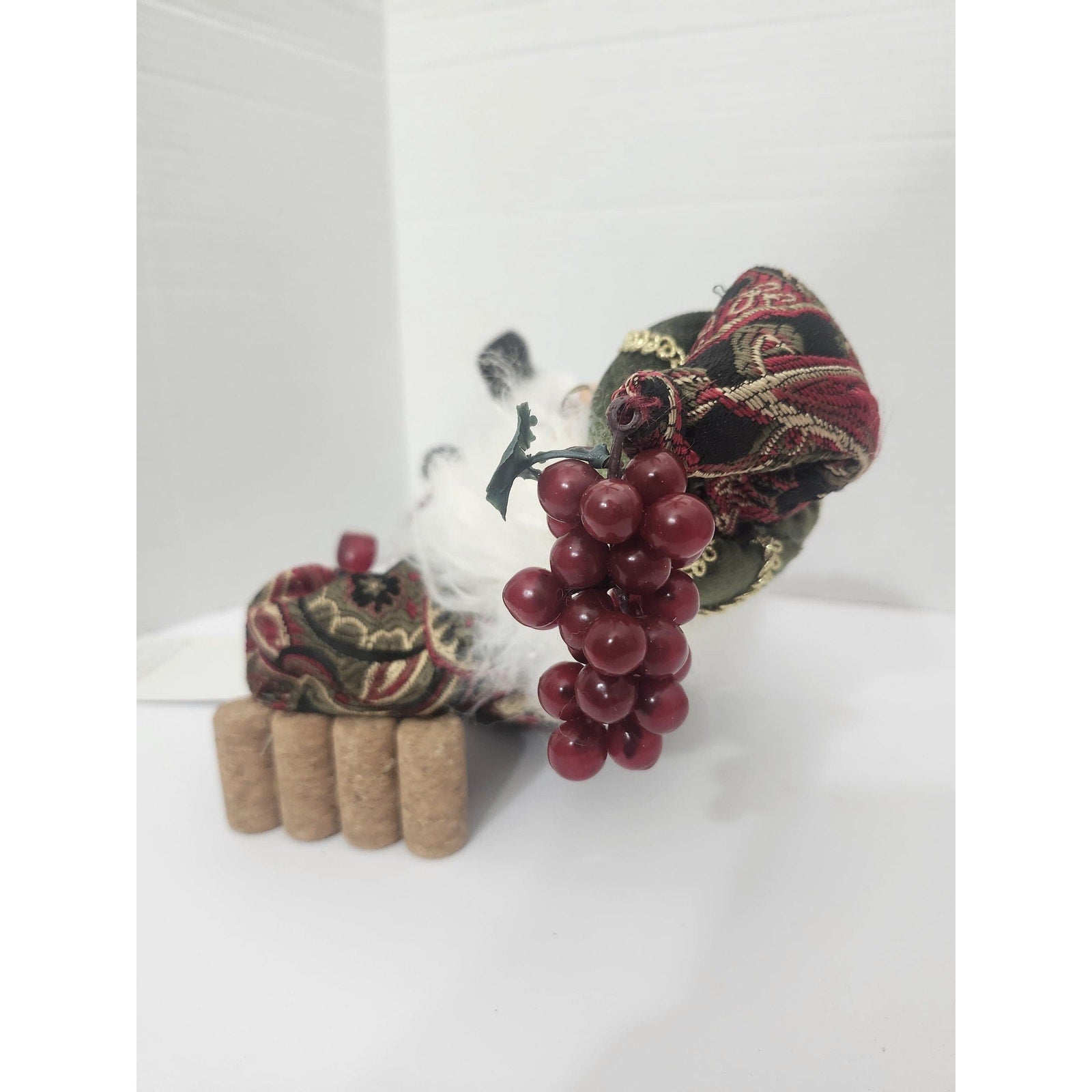 Karen Didion Originals Sitting Wine Santa Claus Figurine Holiday Decor