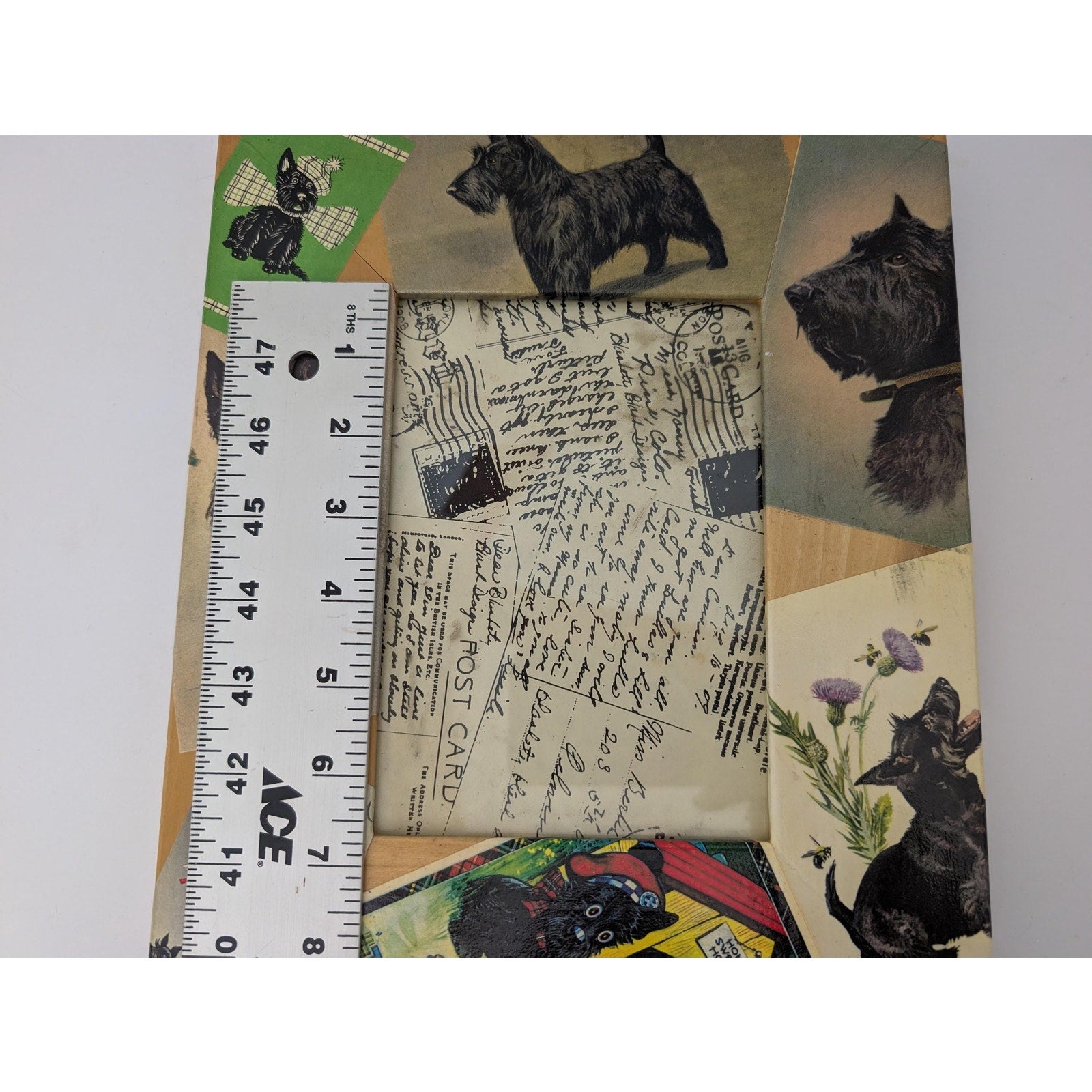 Blankety Blank Designs Scottie Dog Decoupage Wood Photo Frame Stephanie Blank Art 5x7