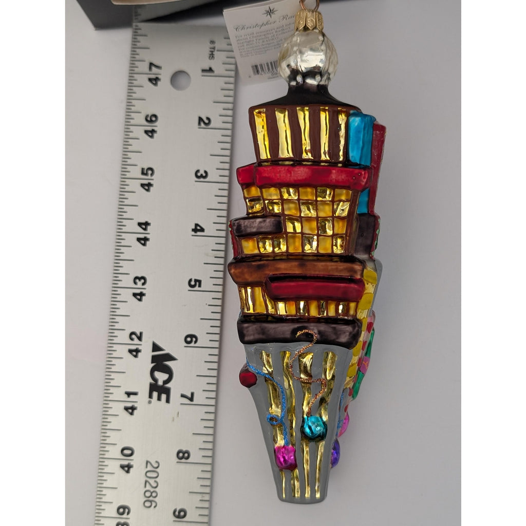 Christopher Radko 2000 Times Square New Year Glass Ornament Y2K Ball Drop Boxed