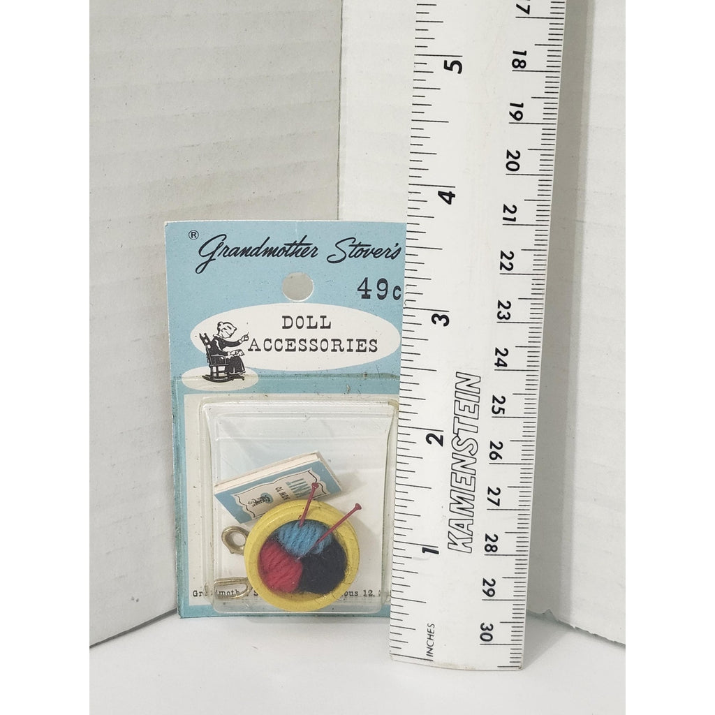 Vintage Grandmother Stover's Miniature Knitting Kit Doll Accessories New on Card