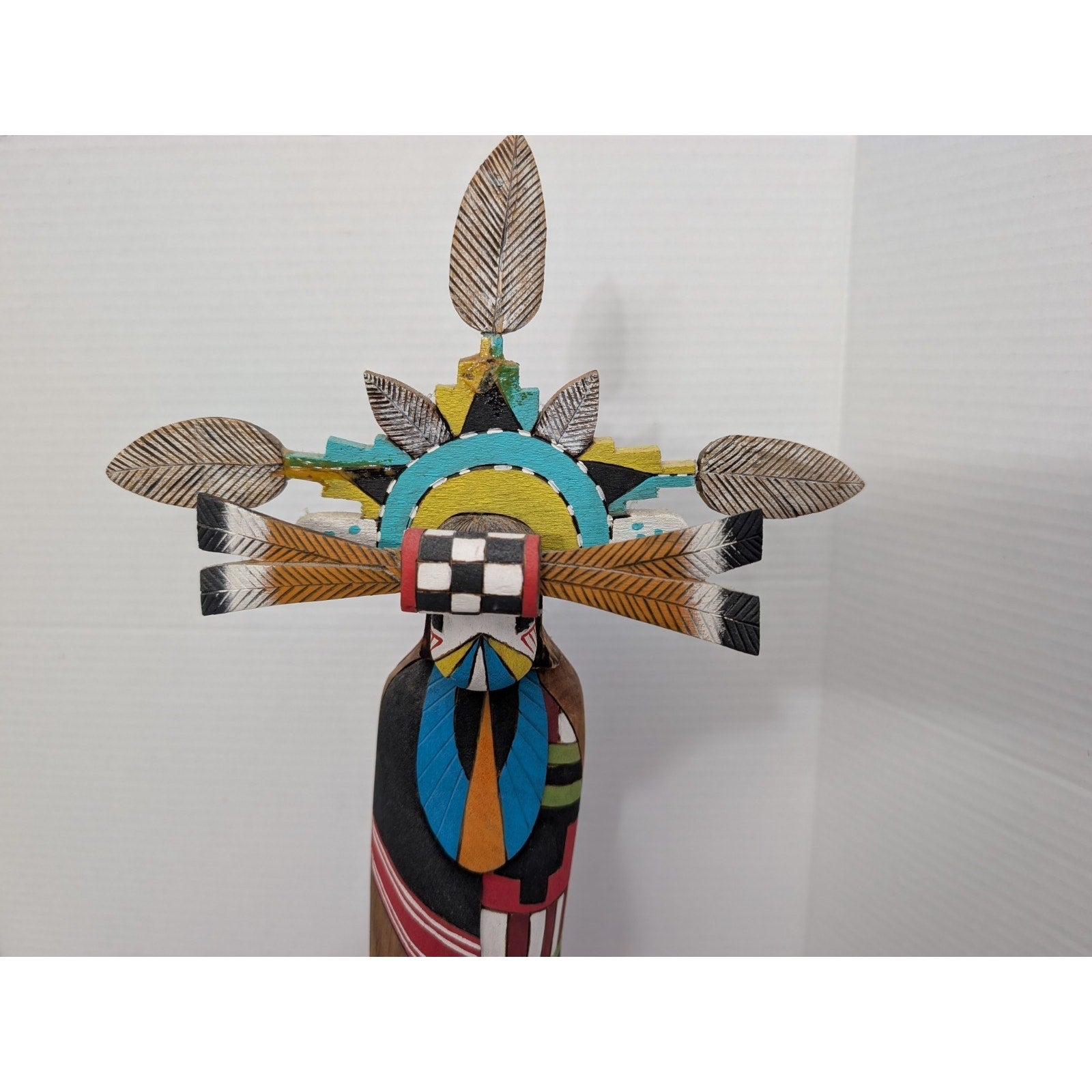 2003 Native American Handcrafted Zuni Water Maiden Kachina Doll Signed R. Pino