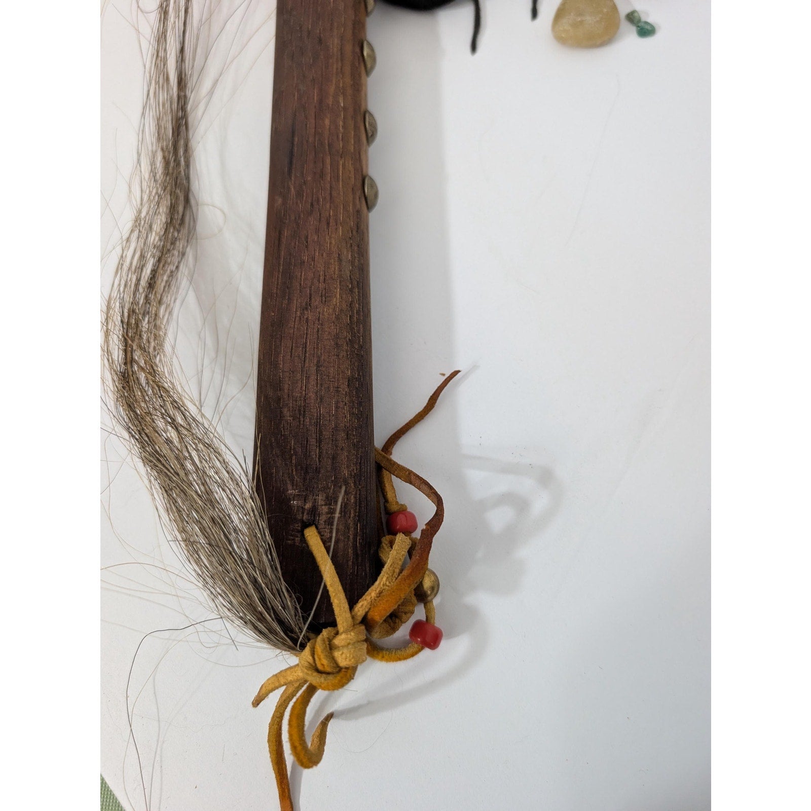Vintage Native American Style Tomahawk Axe Brass Tacks Medicine Pouch Lot