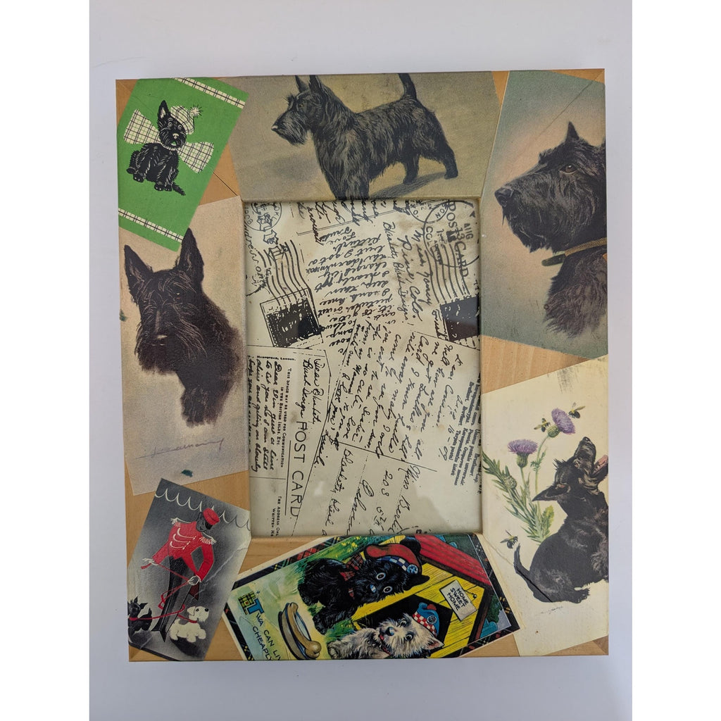 Blankety Blank Designs Scottie Dog Decoupage Wood Photo Frame Stephanie Blank Art 5x7