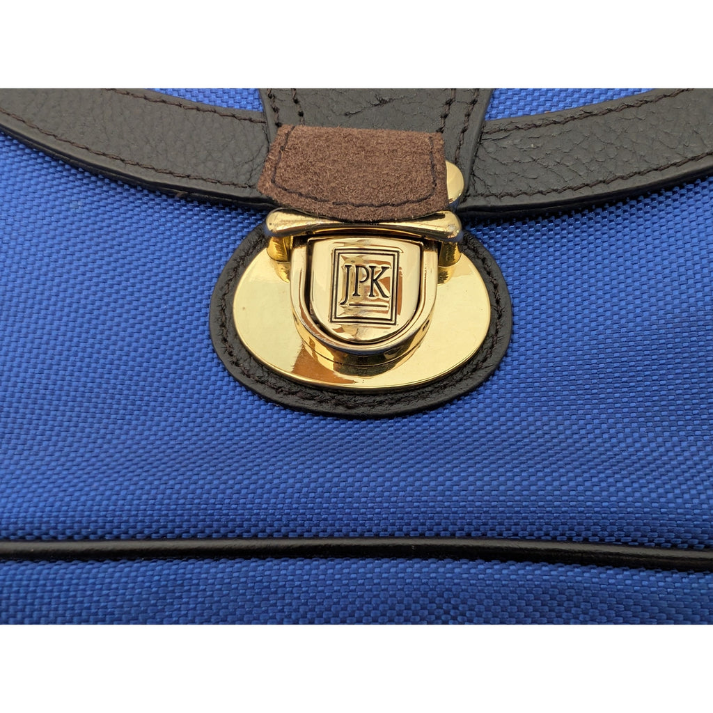 JPK Paris 75 Blue Nylon Crossbody Bag Messenger Purse Floral Interior