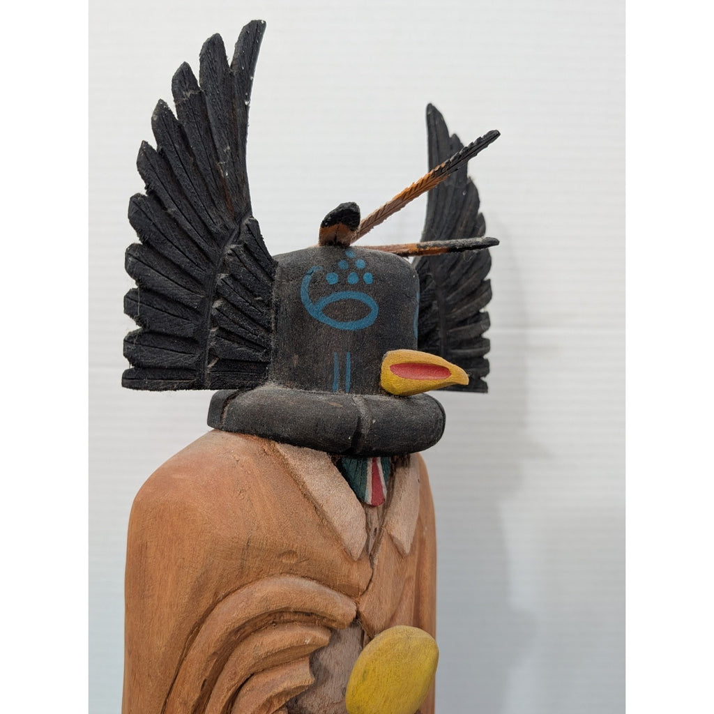 Handcrafted Crow Kachina Doll Signed Bertha Jones