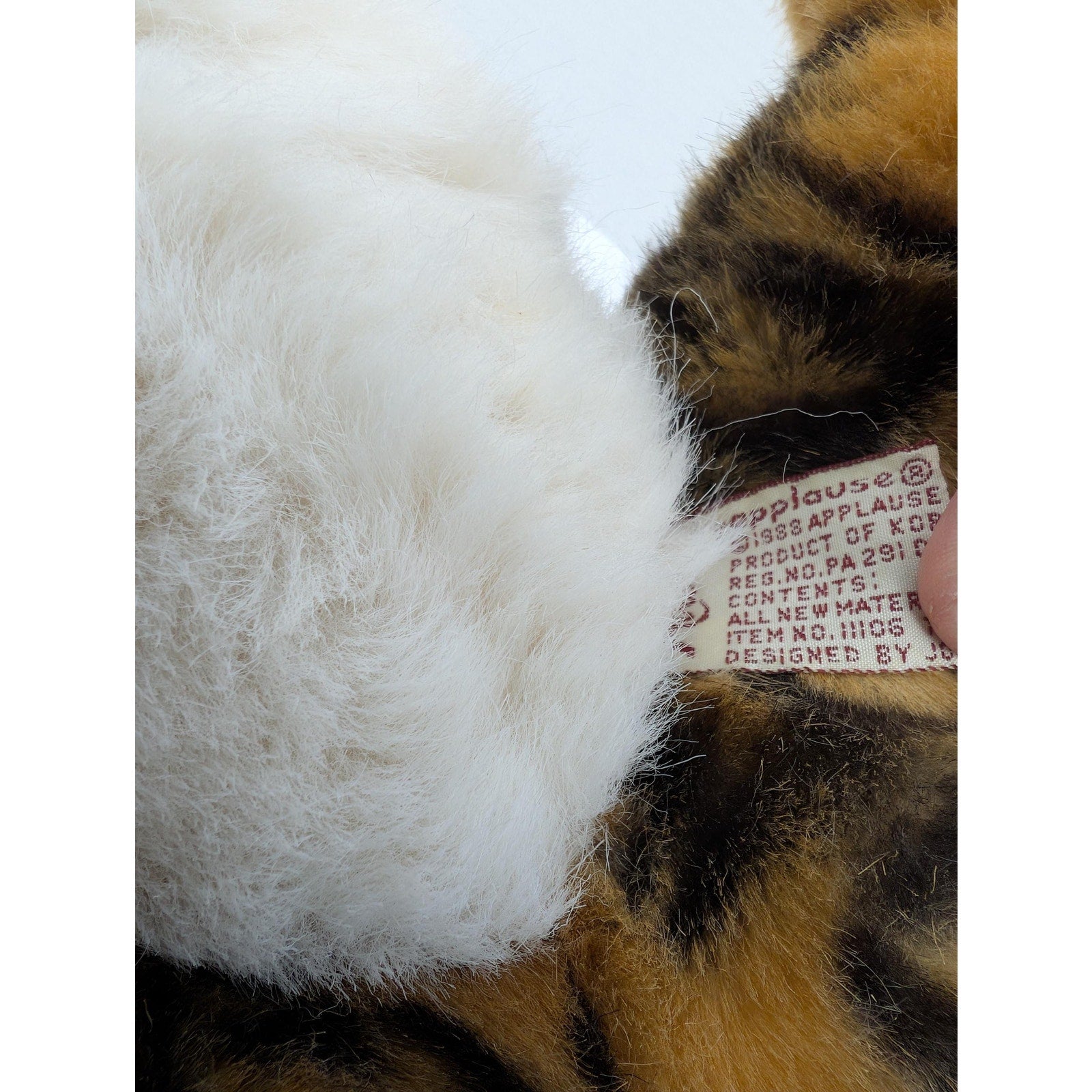 Vintage Applause Avanti Tiger Cub Plush 1988 Jockline Italy Realistic Stuffed Animal