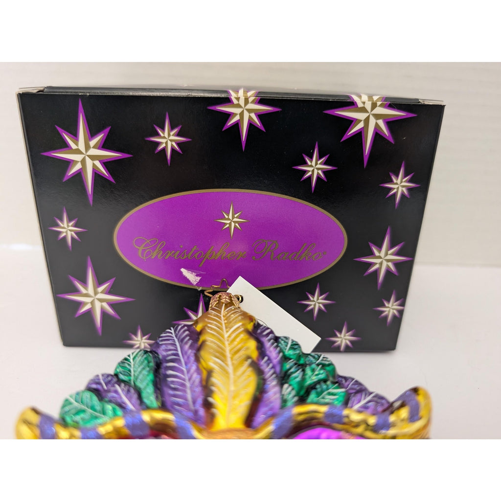 Christopher Radko Mask Mystique 2002 Mardi Gras Glass Ornament Boxed 1010016