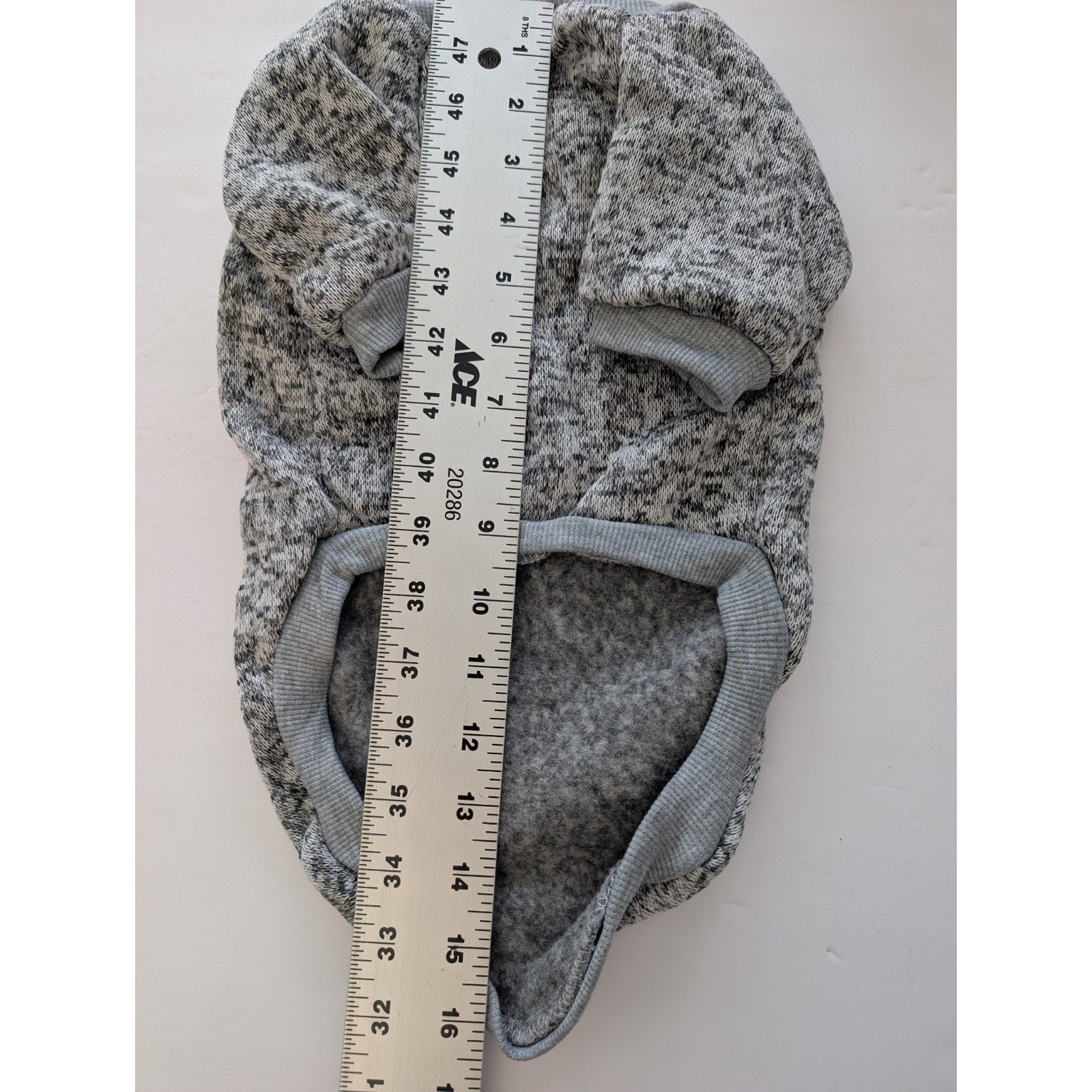 Classic Grey Marled Knit Dog Sweater Fleece Lined Size XL Extra Large