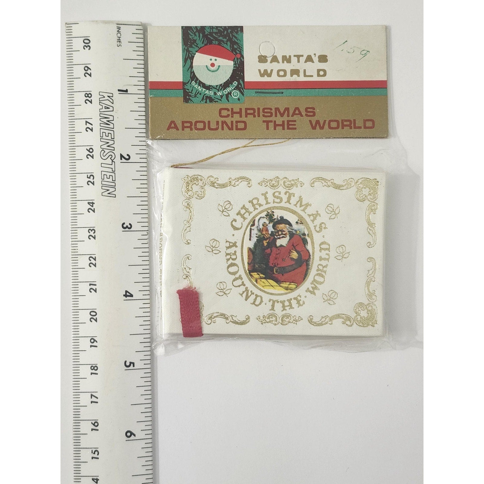 Vintage Kurt Adler Christmas Around The World Miniature Book Ornament New
