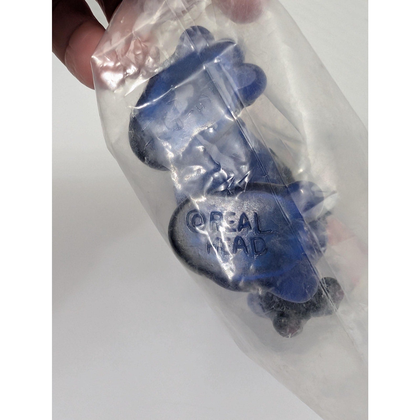 Real Head Bruised Head Mutant Zone Series Blue Clear Sofubi Vinyl Japan Figure New