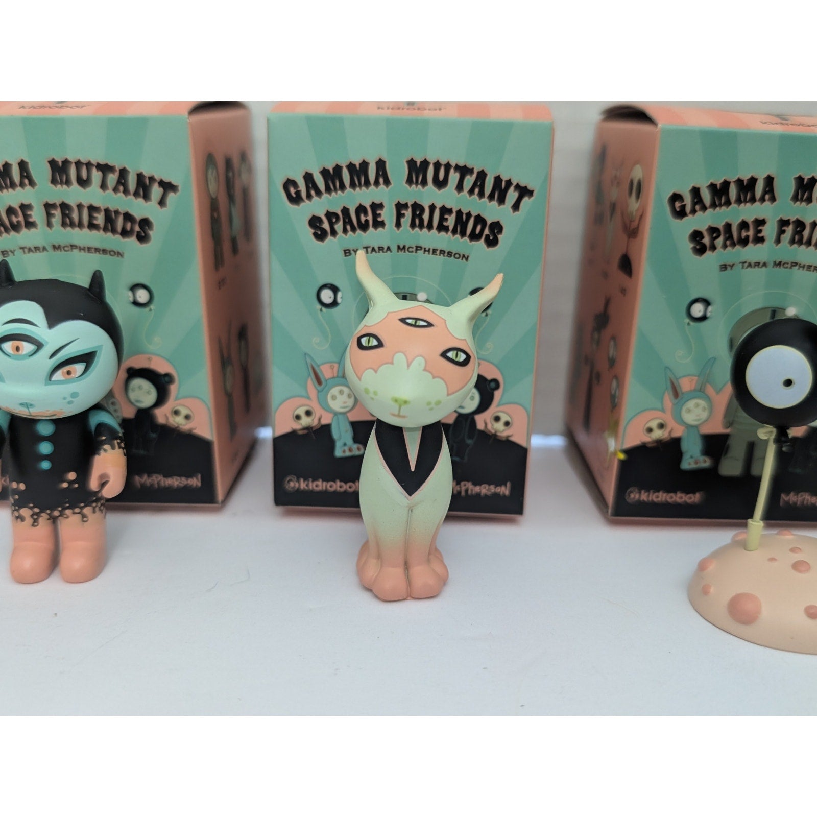 Kidrobot Tara McPherson Gamma Mutant Space Friends Lot of 6 Vinyl Figures with Boxes