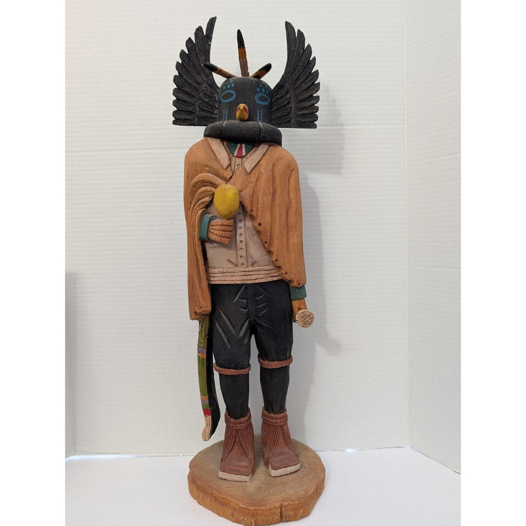 Handcrafted Crow Kachina Doll Signed Bertha Jones