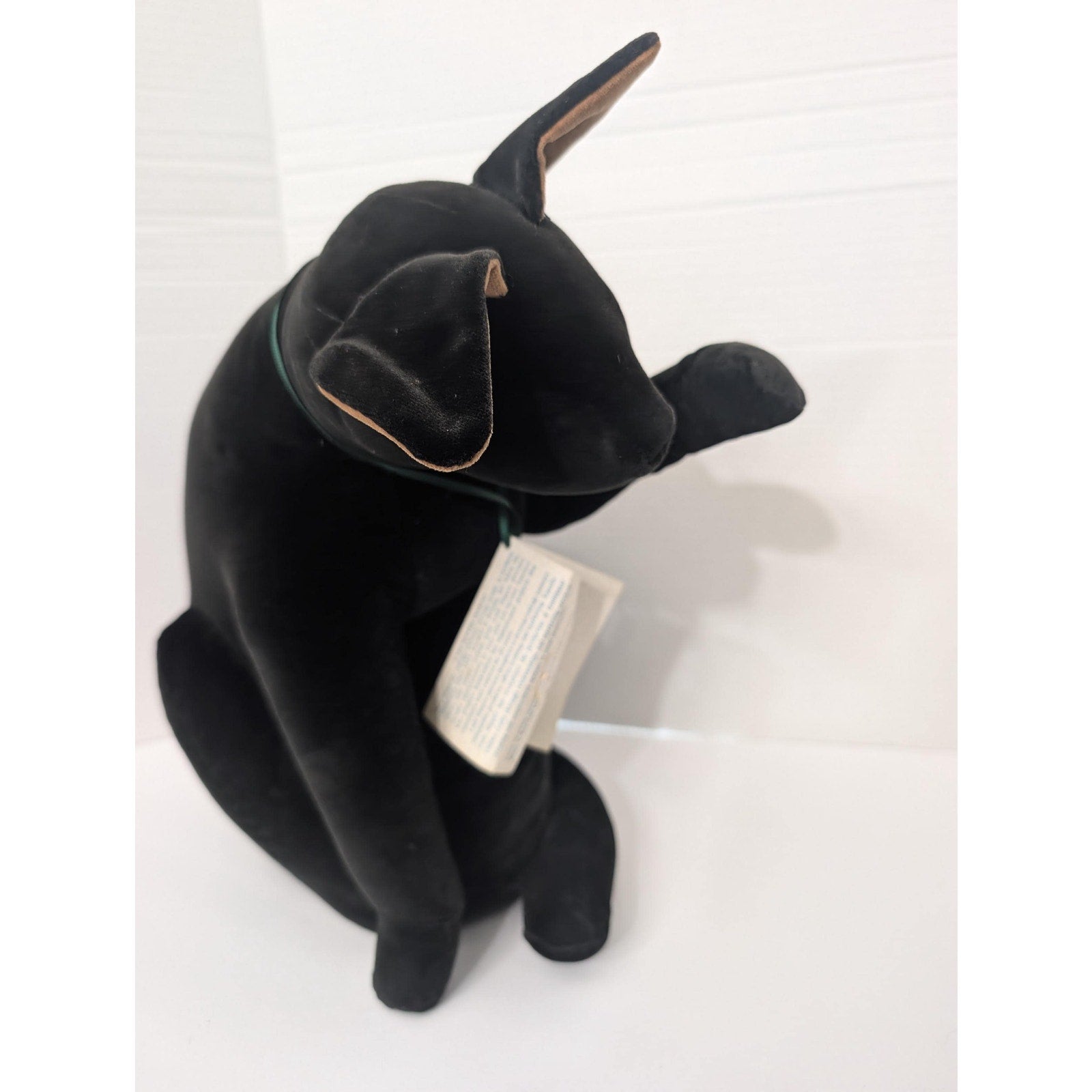 Vintage 1979 Jamie M. Greenebaum Black Velveteen Cat Lady Slipper Designs