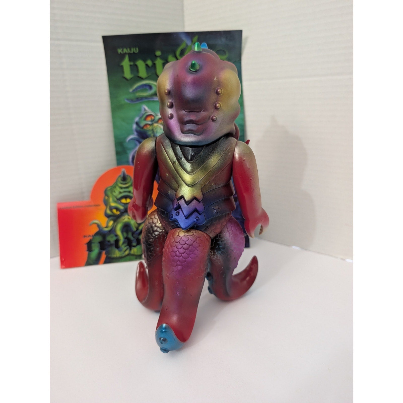 Max Toy Co. Kaiju Tripus 2.0 Metallic Red & Gold Sofubi Figure Mark Nagata Japan
